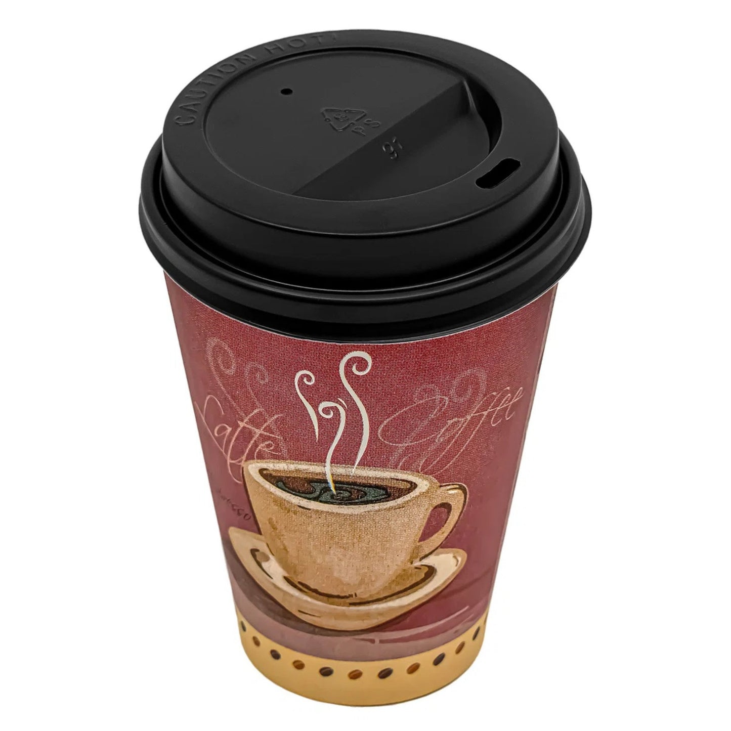 10oz Colored Heaven Hot Cups with Black Lids