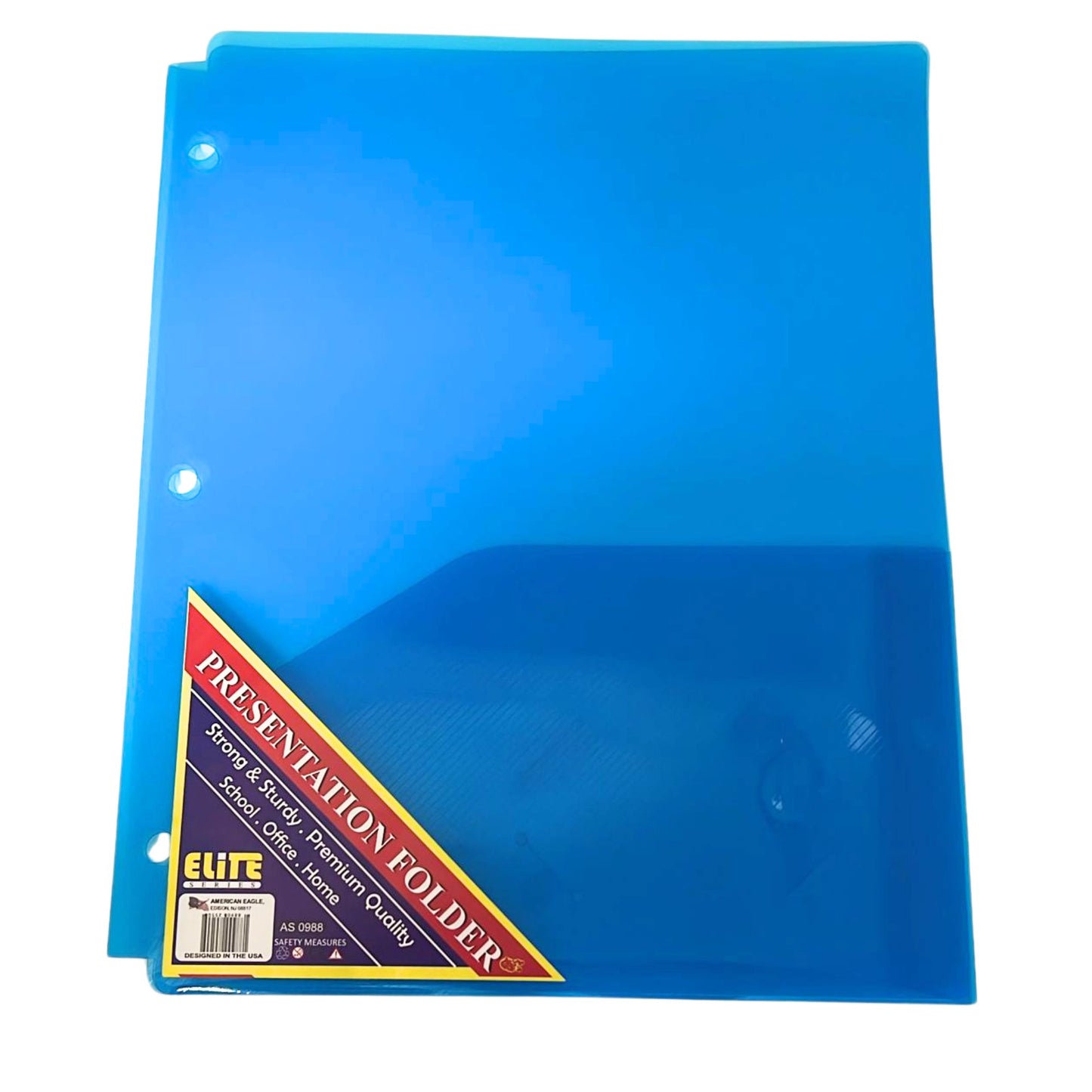 3 Holes Punch with 2 PocketBright Neon Colors Folders