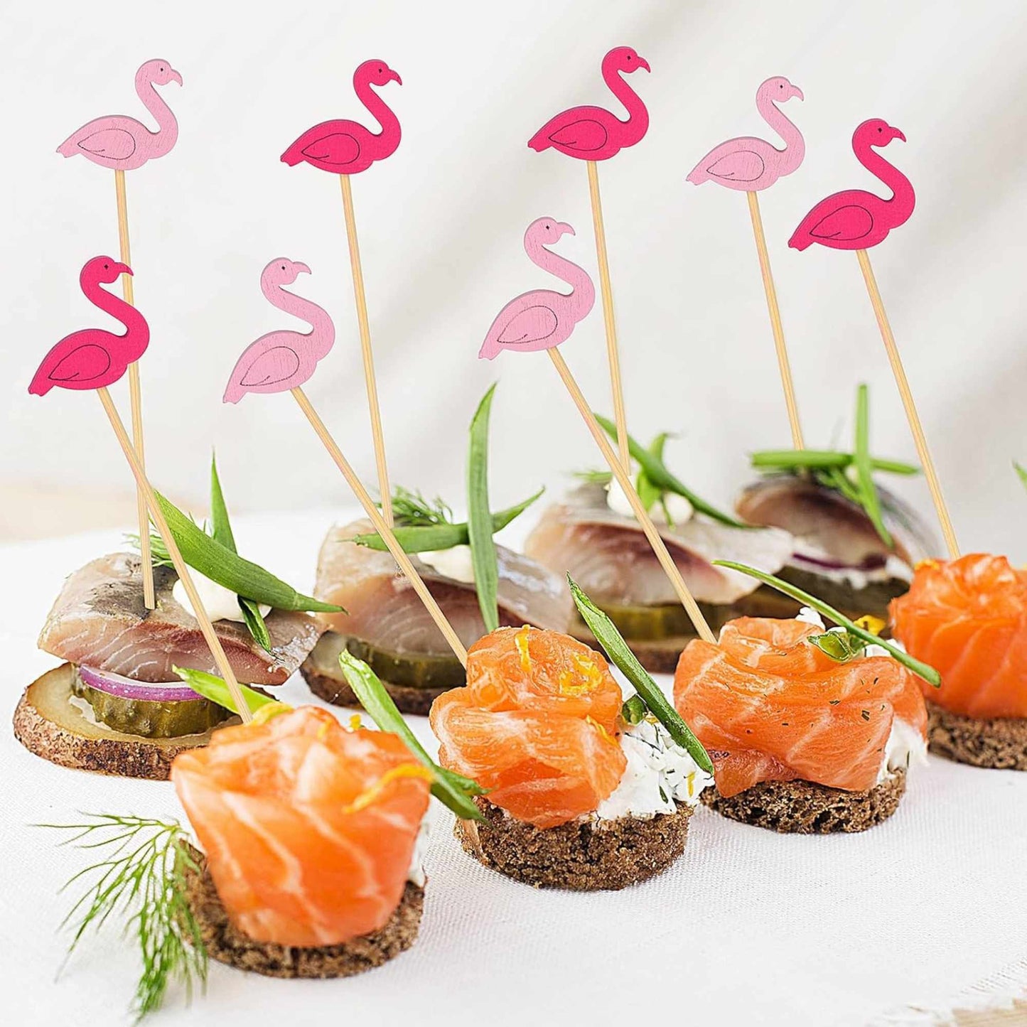 4.7" Fancy Flamingos Party Picks