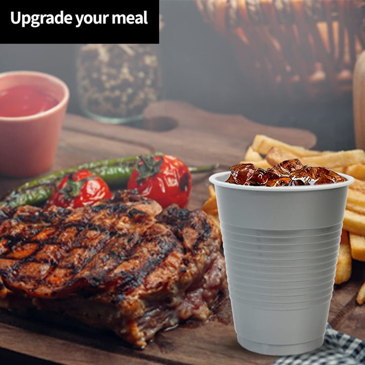 Disposable 9oz Silver Plastic Cups