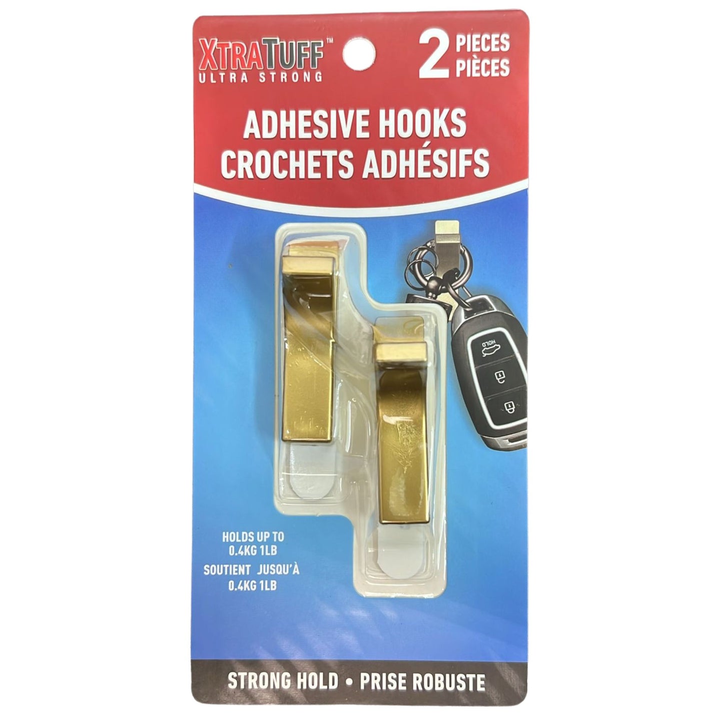 2" Adhesive Golden Hooks