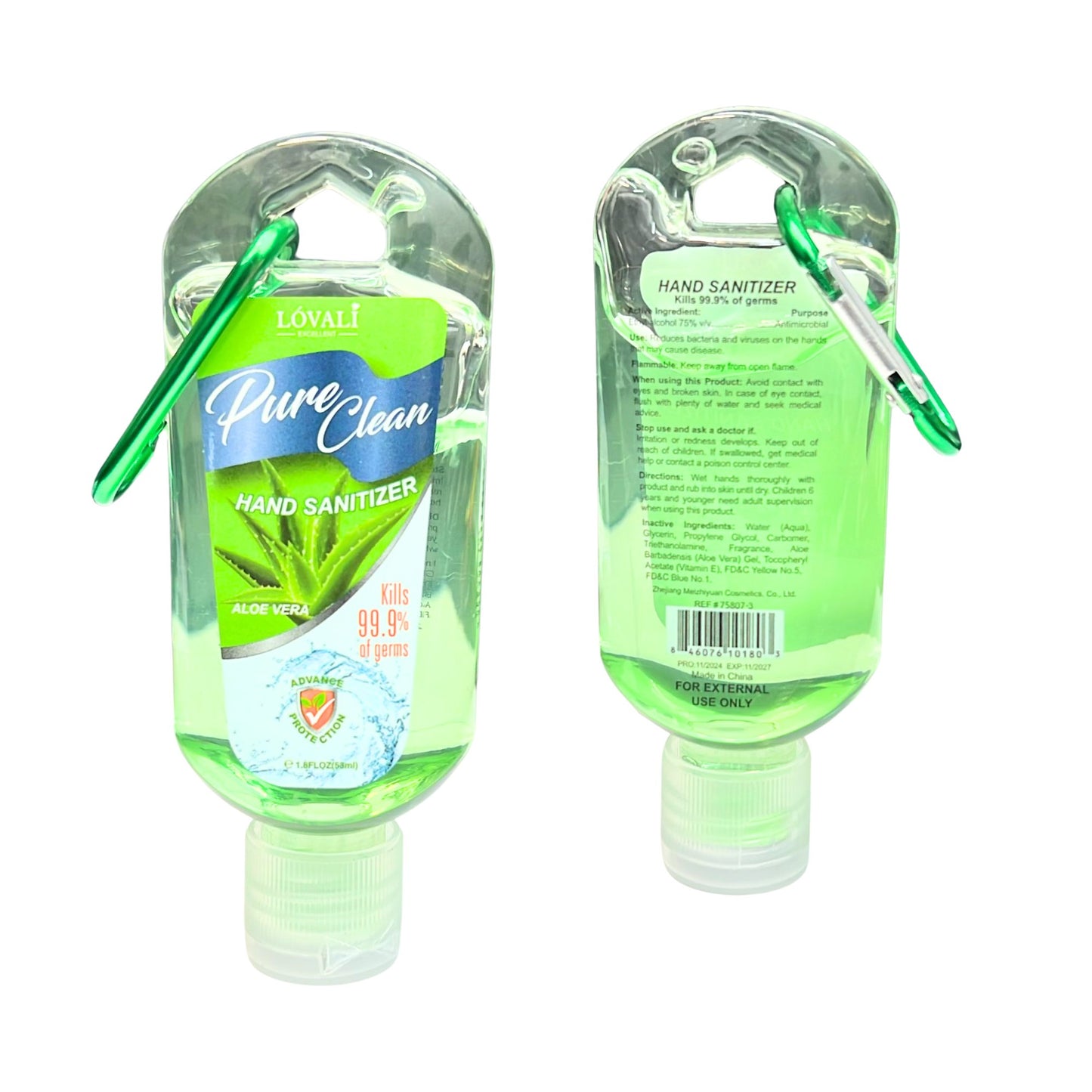 1.8 oz Lovali Pocket Hand Sanitizer with Pocket Ring