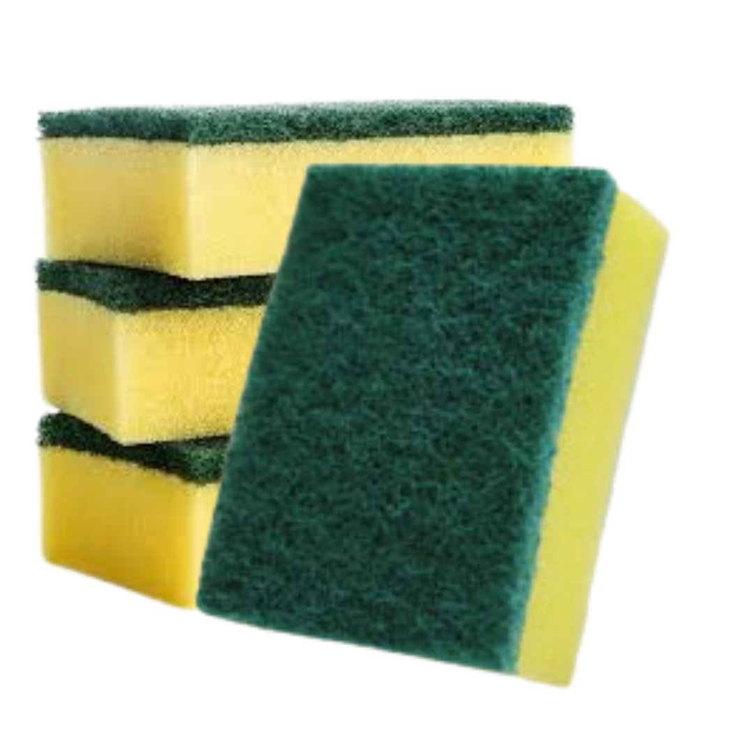 Clean Sponge with Green Scrubbing Pads
