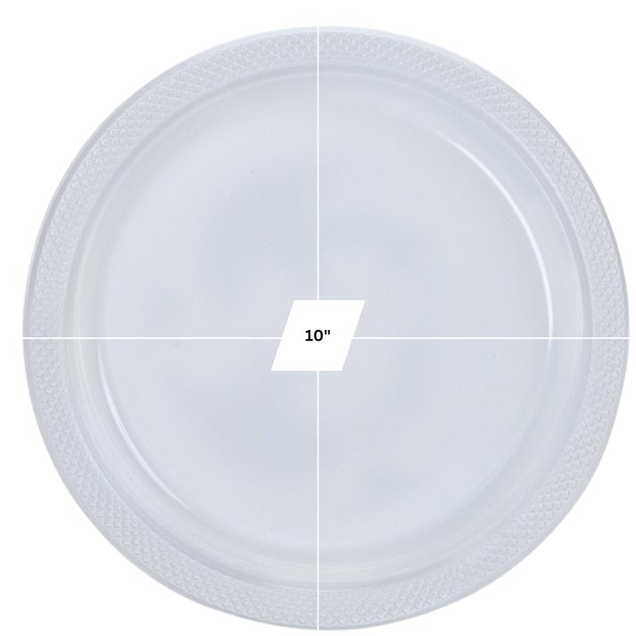Disposable 10" Clear Diner Plastic Plates