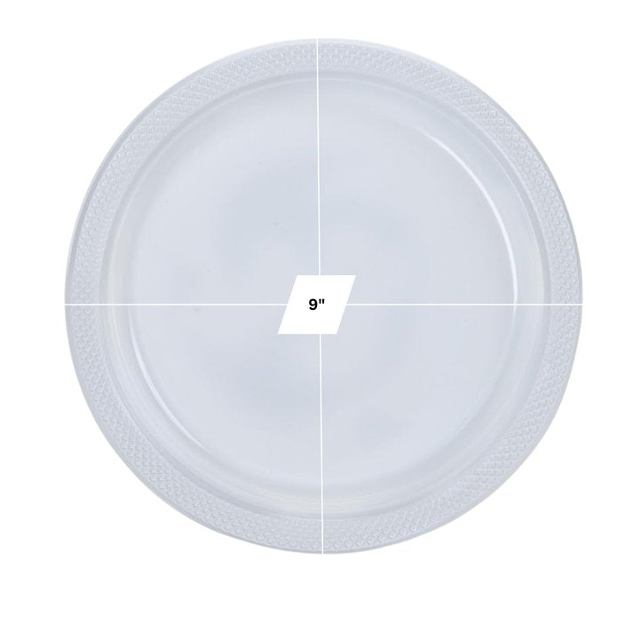 Disposable 9" Clear Diner Plastic Plates