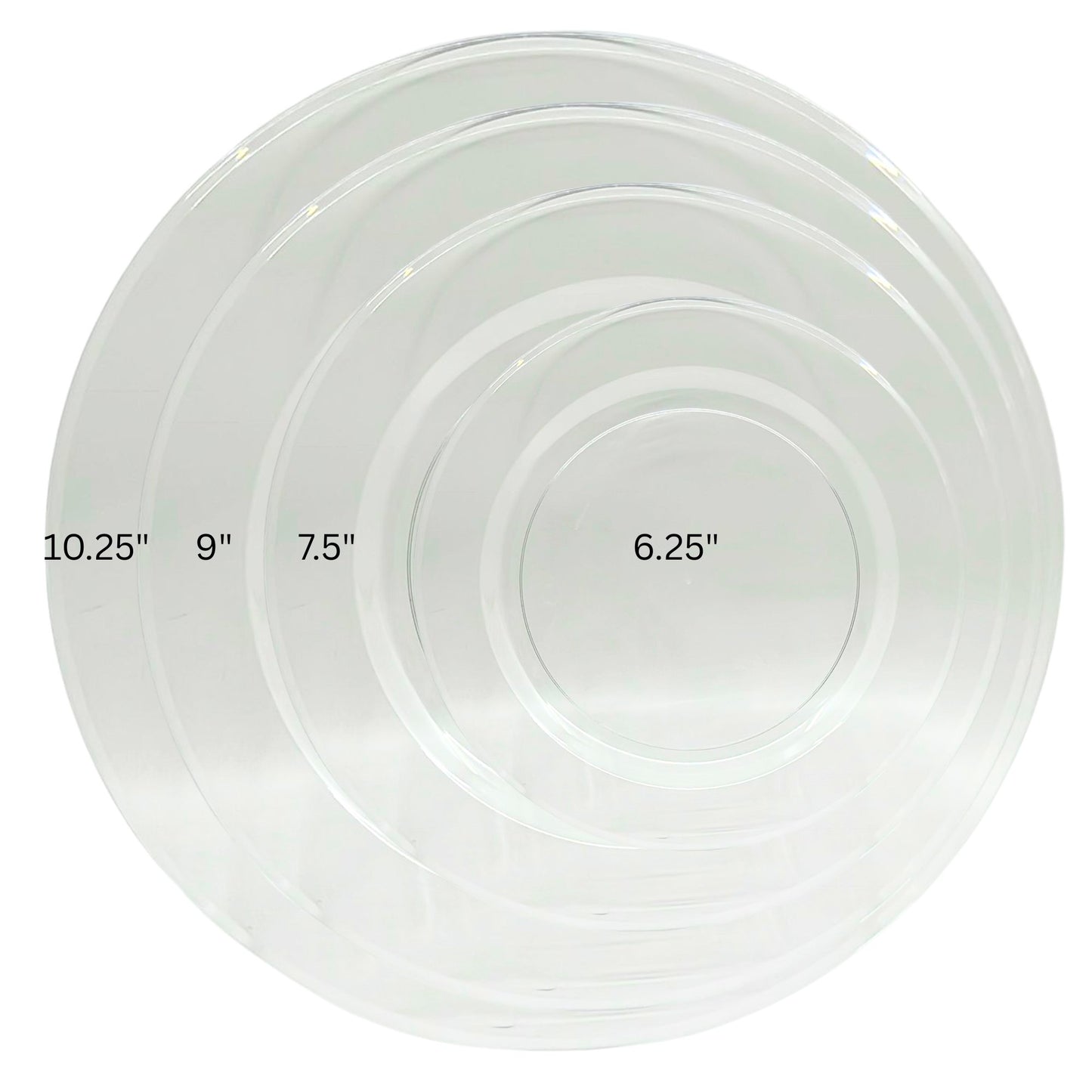 Clear Magnificence Heavy weight Plastic Dinner Plate