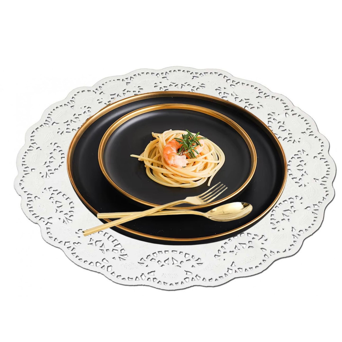 12" Round White Lace Paper Doilies for Cake, Food & Dessert