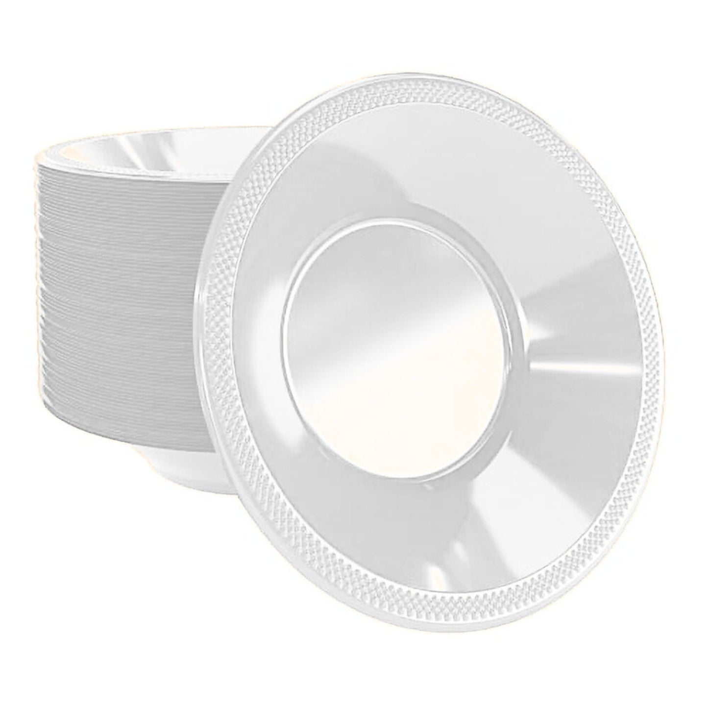 Disposable 12oz White Plastic Bowl