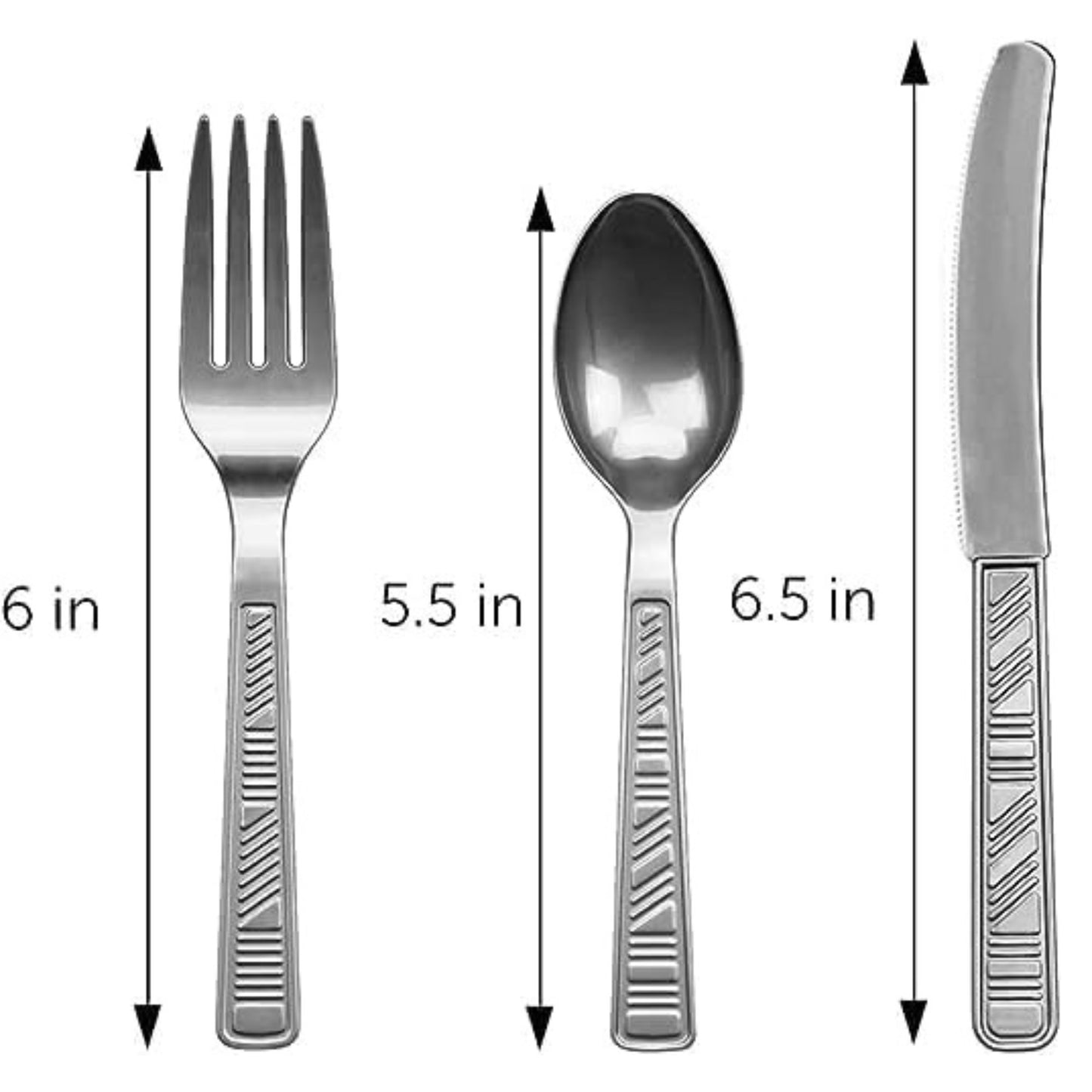 Disposable Silver Combo Cutlery Set