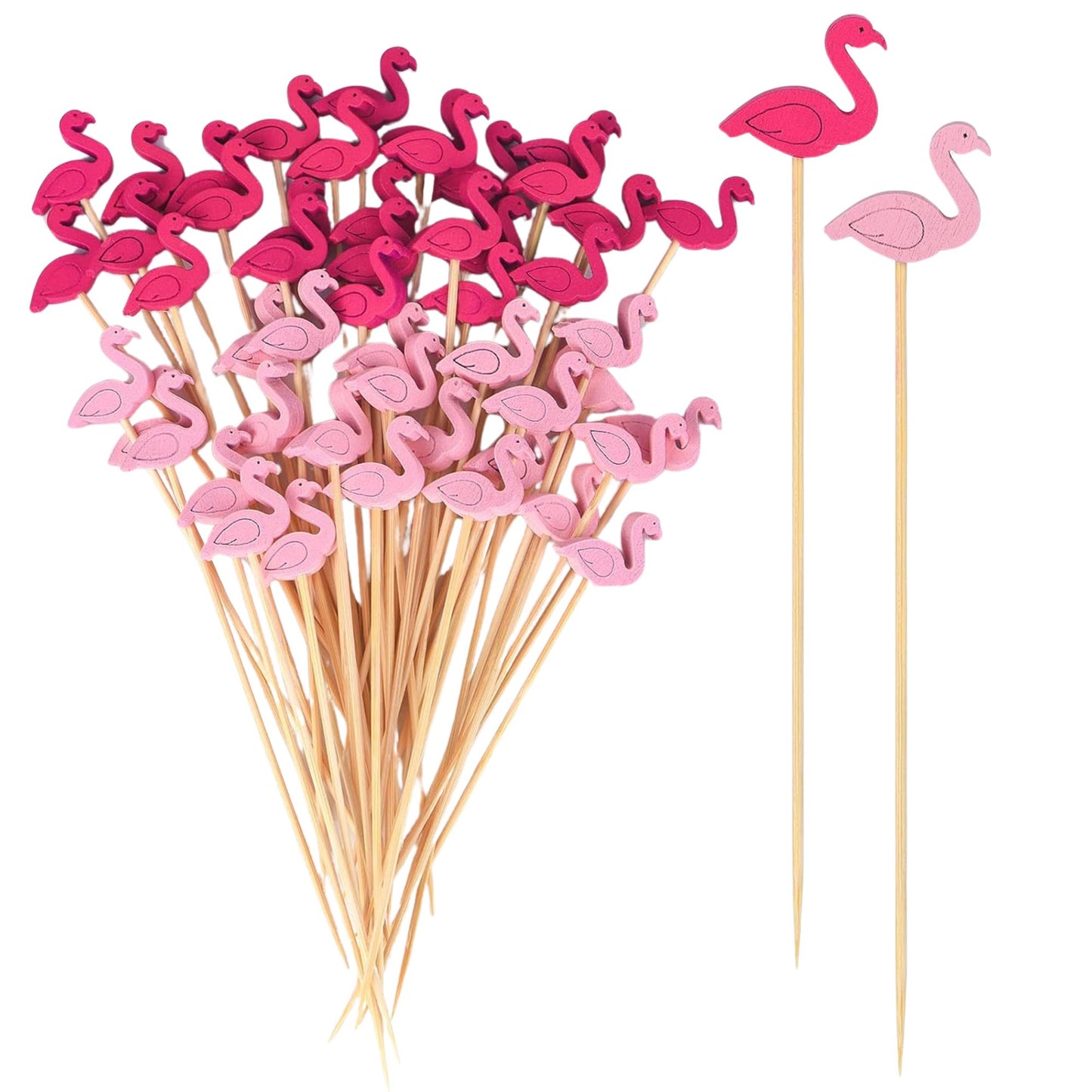 4.7" Fancy Flamingos Party Picks