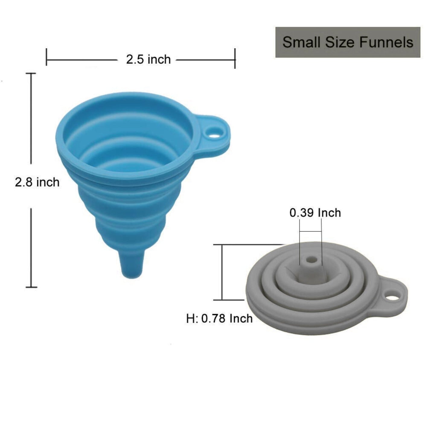 Foldable Silicone Collapsible Funnels1CT