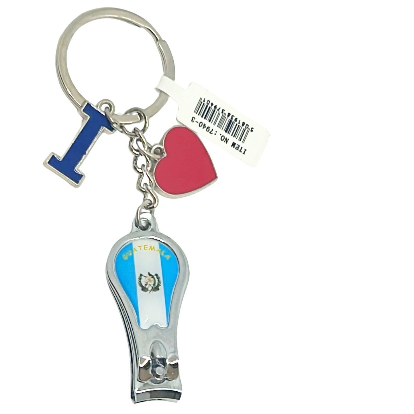 Guatemala Flag Key Chain with Nail Clipper– Compact, Dual-Purpose Grooming Tool