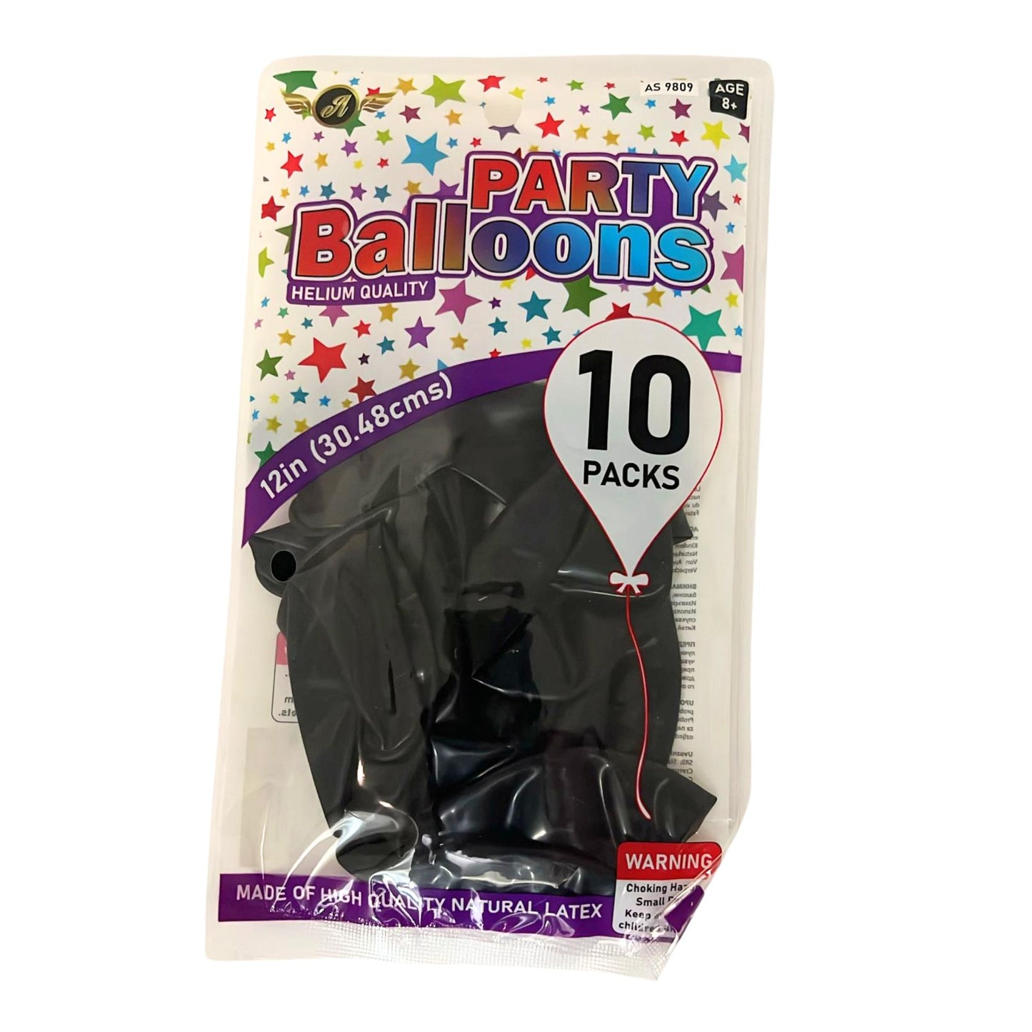 Helium-Quality Natural Latex Balloons Black