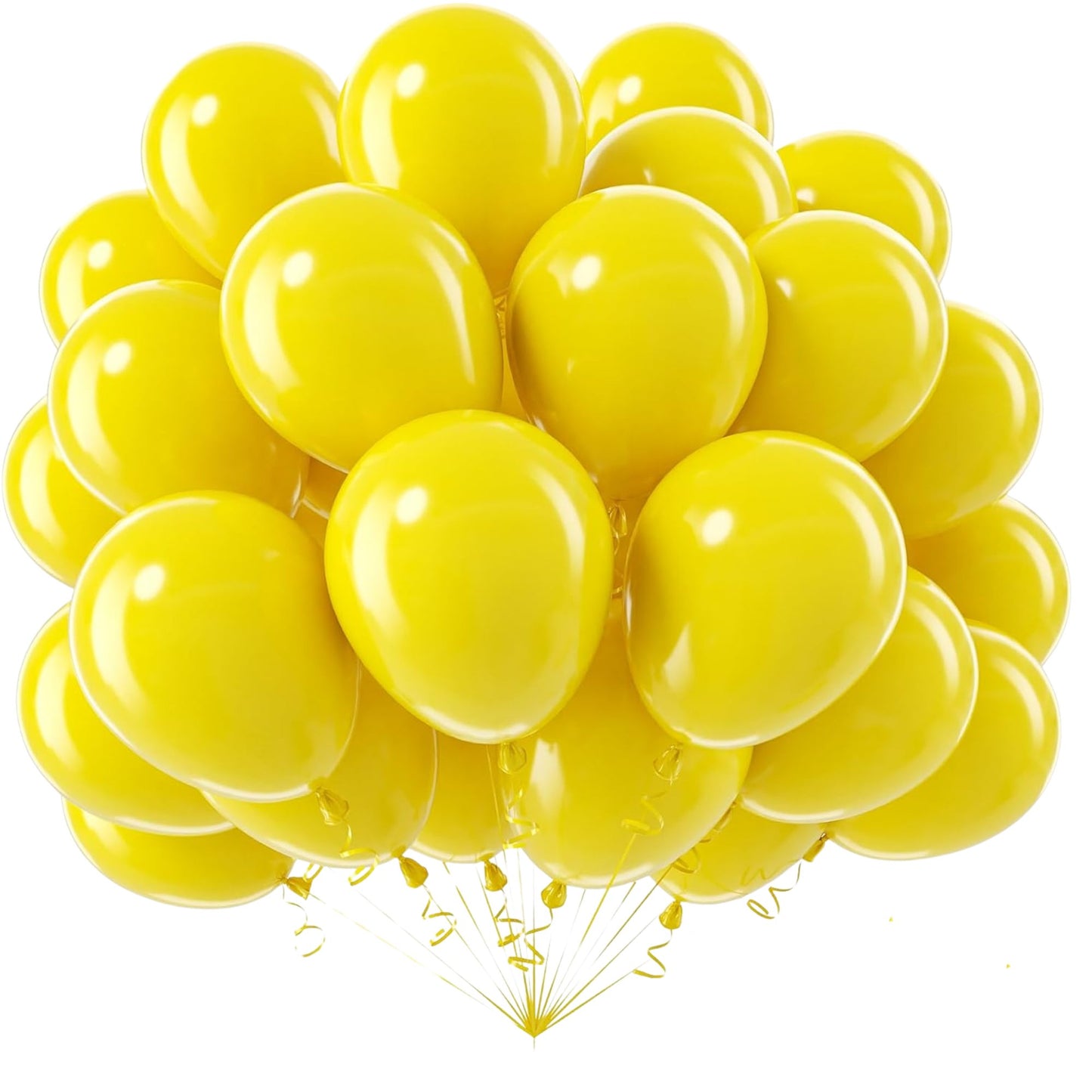 Helium-Quality Natural Latex Balloons Yellow, Safe for Age 8+ – Bright Party & Event Decorations
