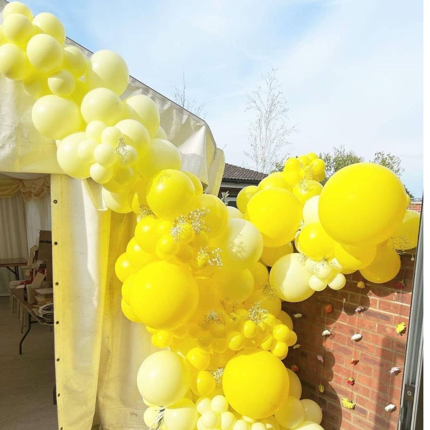 Helium-Quality Natural Latex Balloons Yellow, Safe for Age 8+ – Bright Party & Event Decorations
