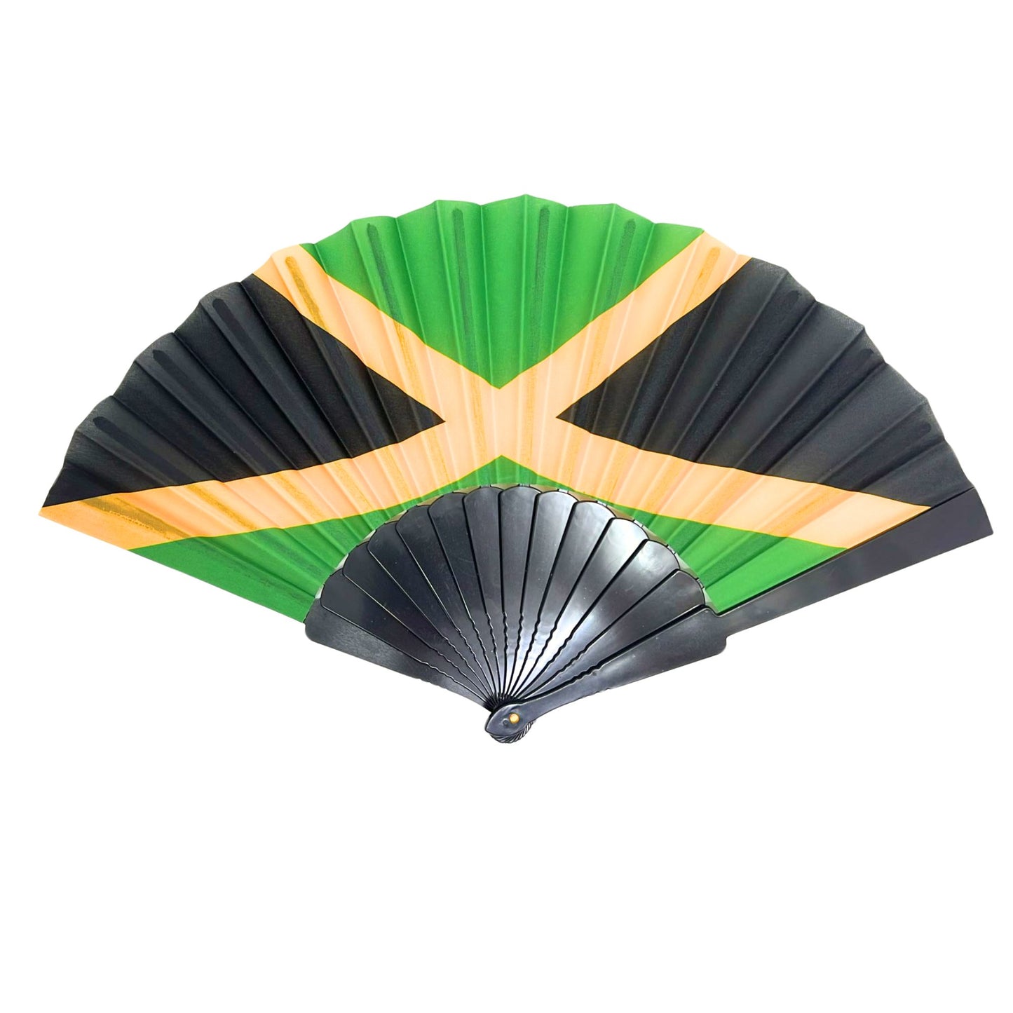 Jamaica Flag Hand Folding Fan