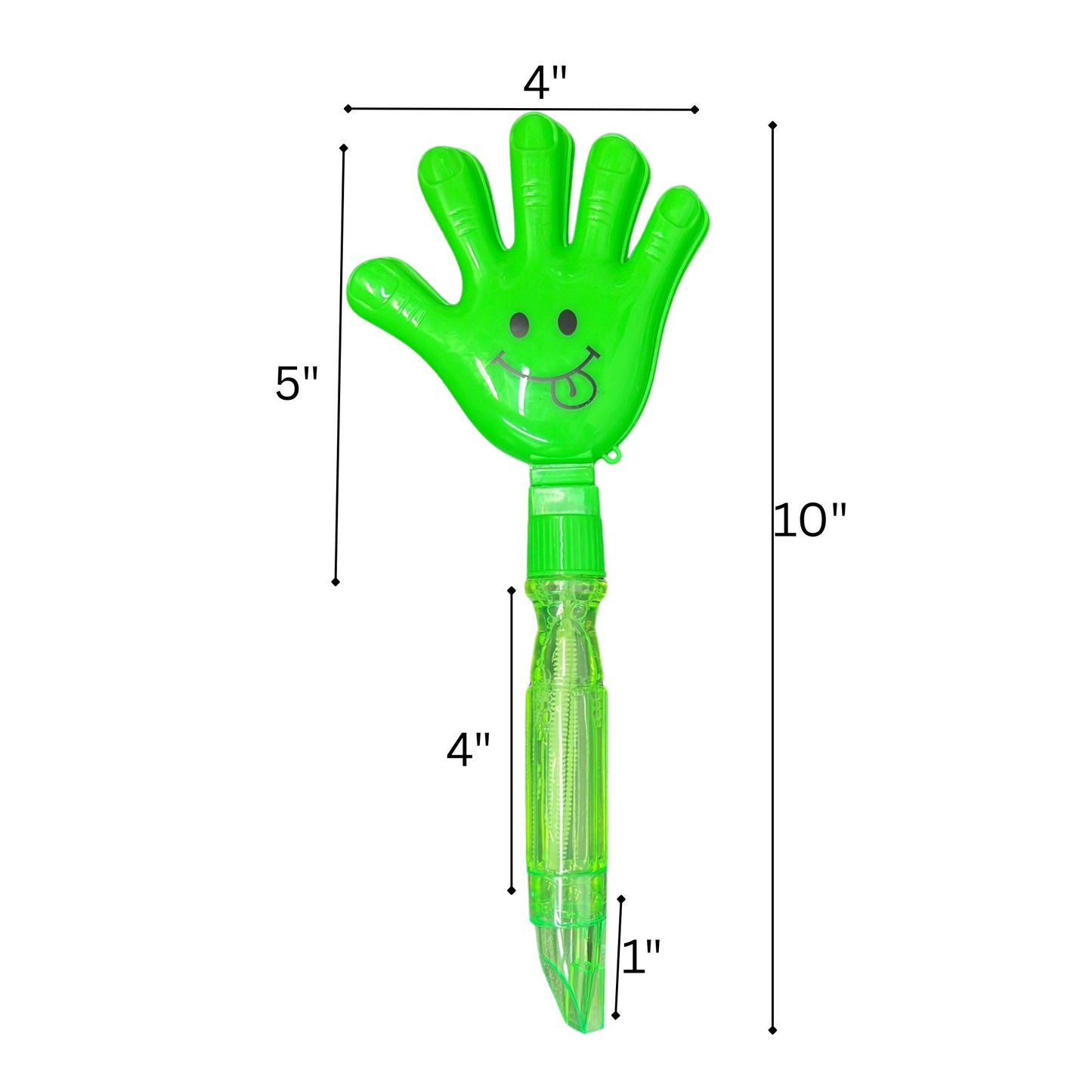 10" Bubble Emoji Hand Stick Wind with Whistle at Bottom