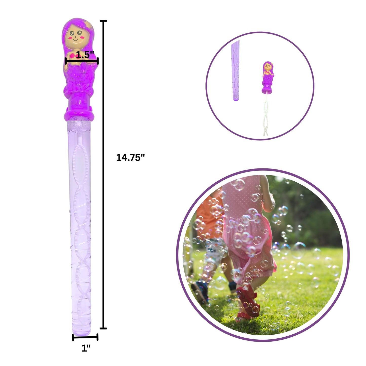 Mermaid Bubble Blowing Wand