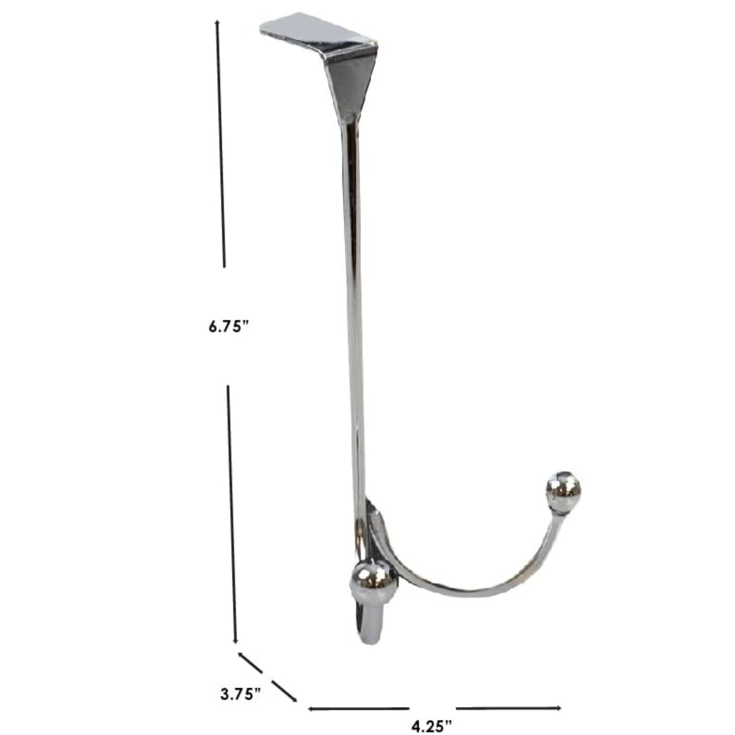 Two Prong Stainless Steel Over-the-Door Hook 1CT