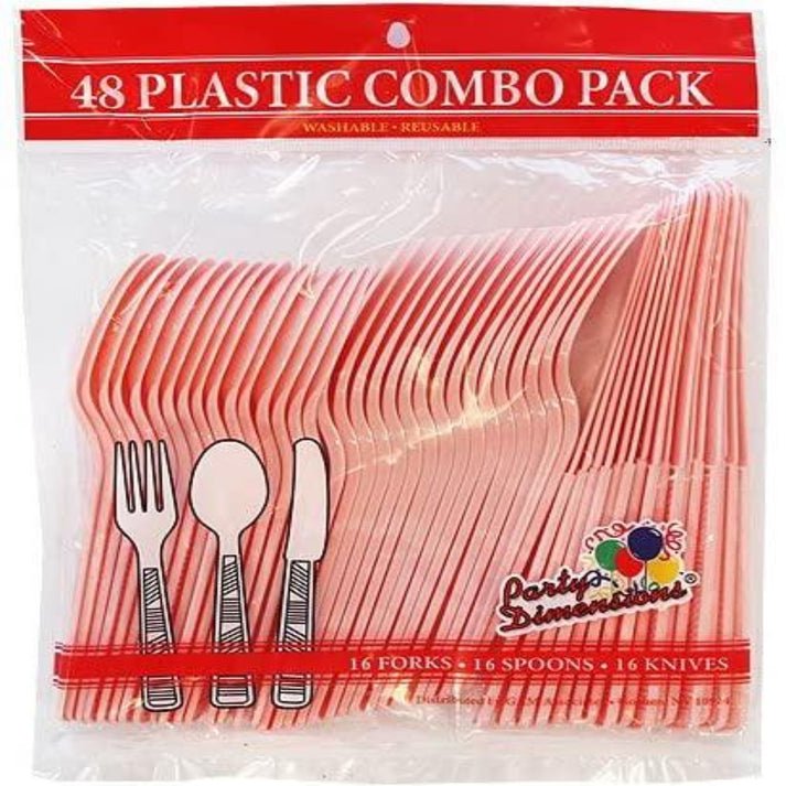 Disposable Pink Combo Cutlery Set