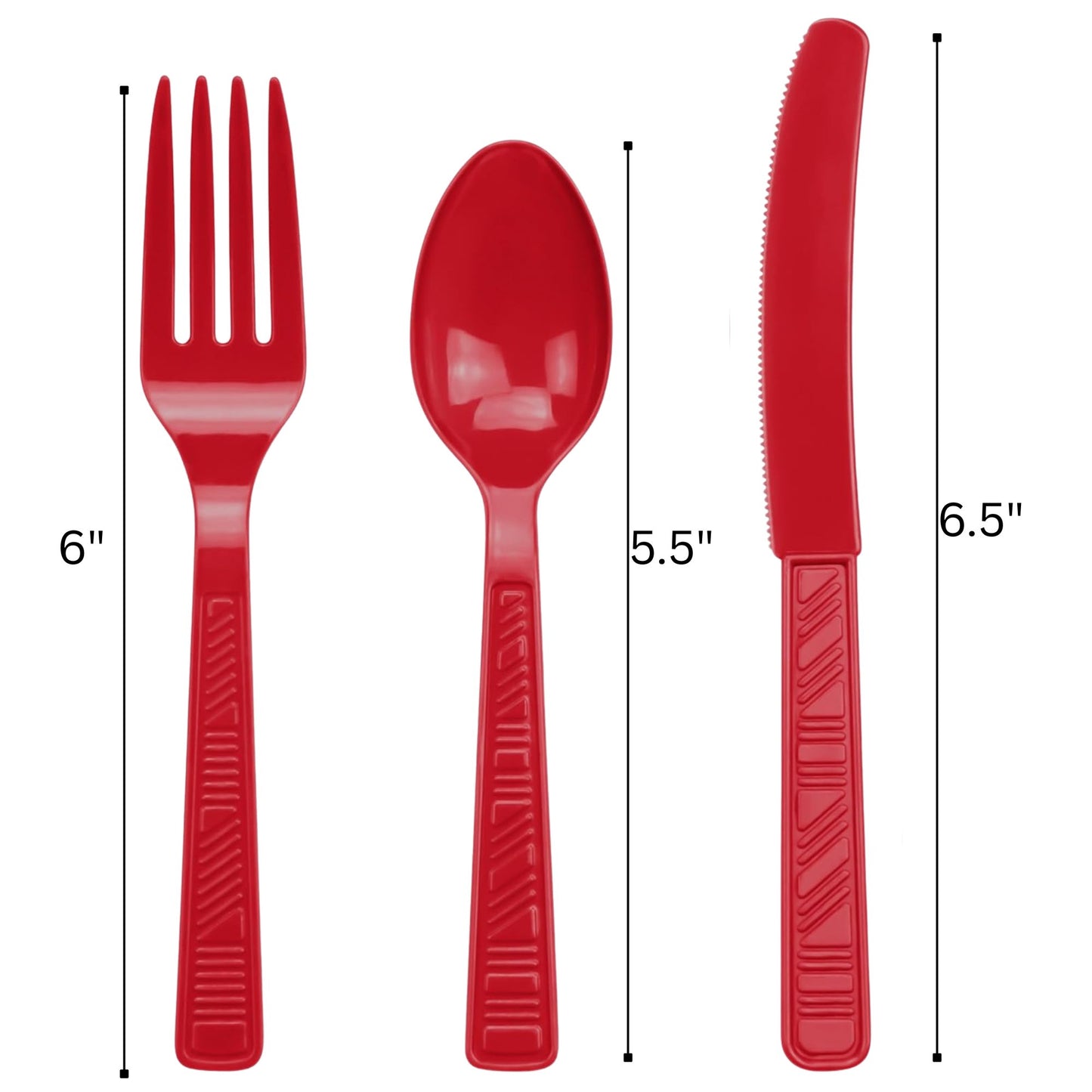 Disposable Red Combo Cutlery Set