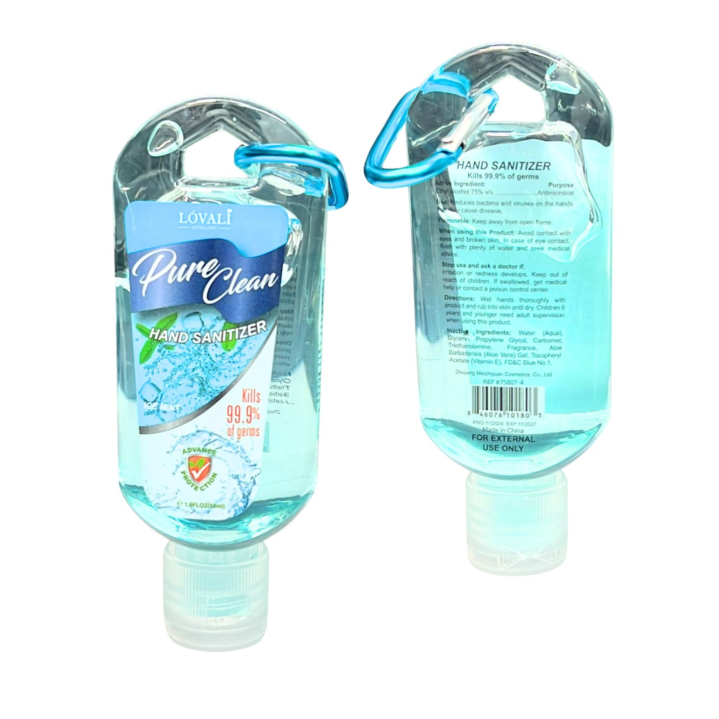 1.8 oz Lovali Pocket Hand Sanitizer with Pocket Ring