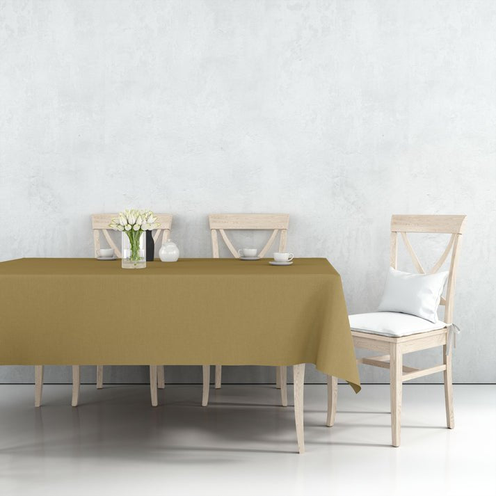 Tablecover Plastic Gold Rectangular