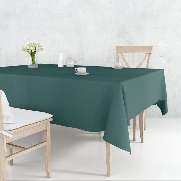 Tablecover Plastic Hunter Green Rectangular