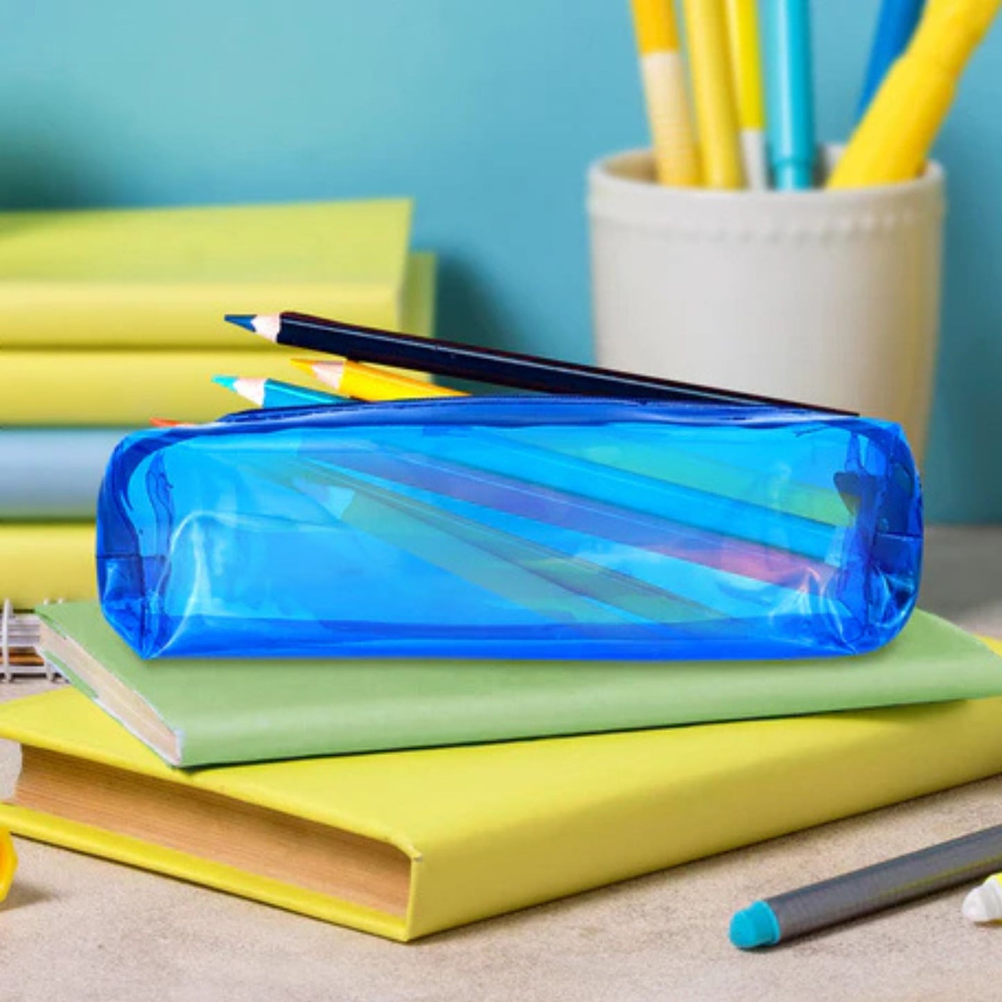 PVC Transparent Zipper Pouch,Travel Cosmetic or Pencil Case