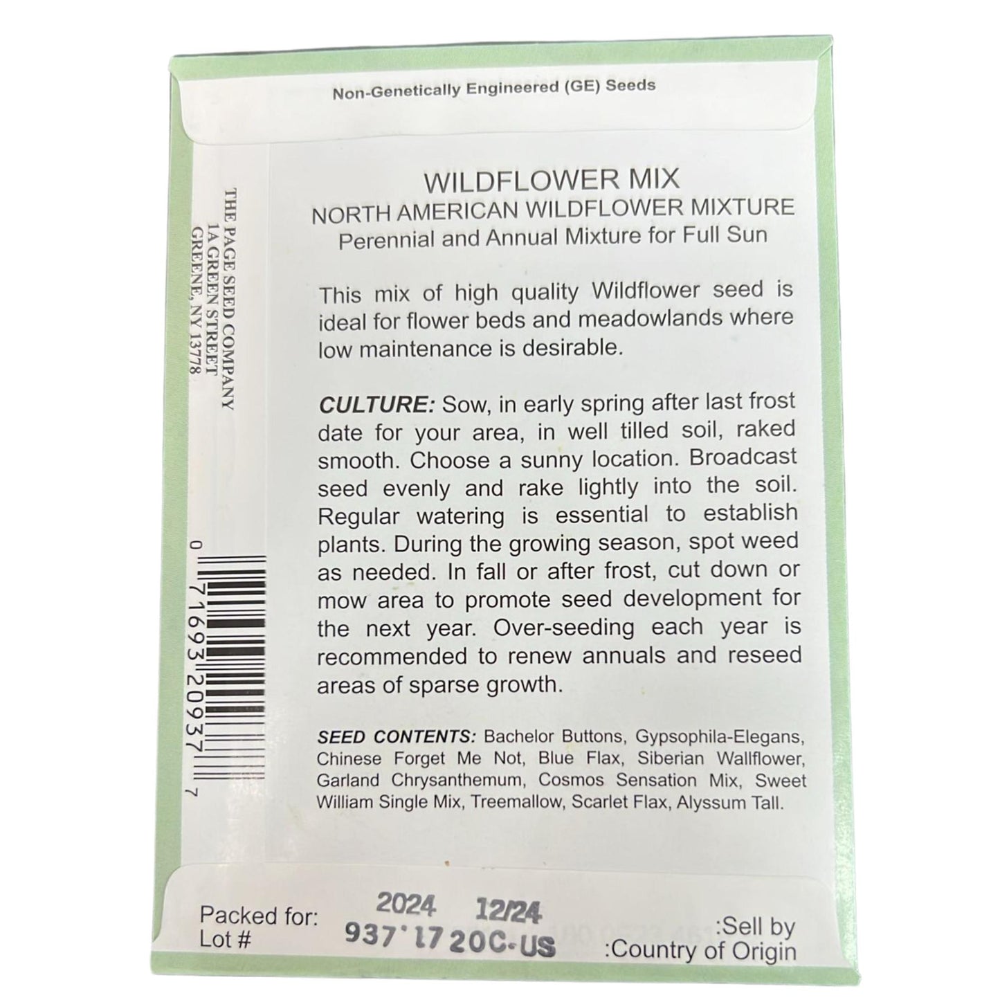Valley Greene 300mg Wildflower Seed Mix