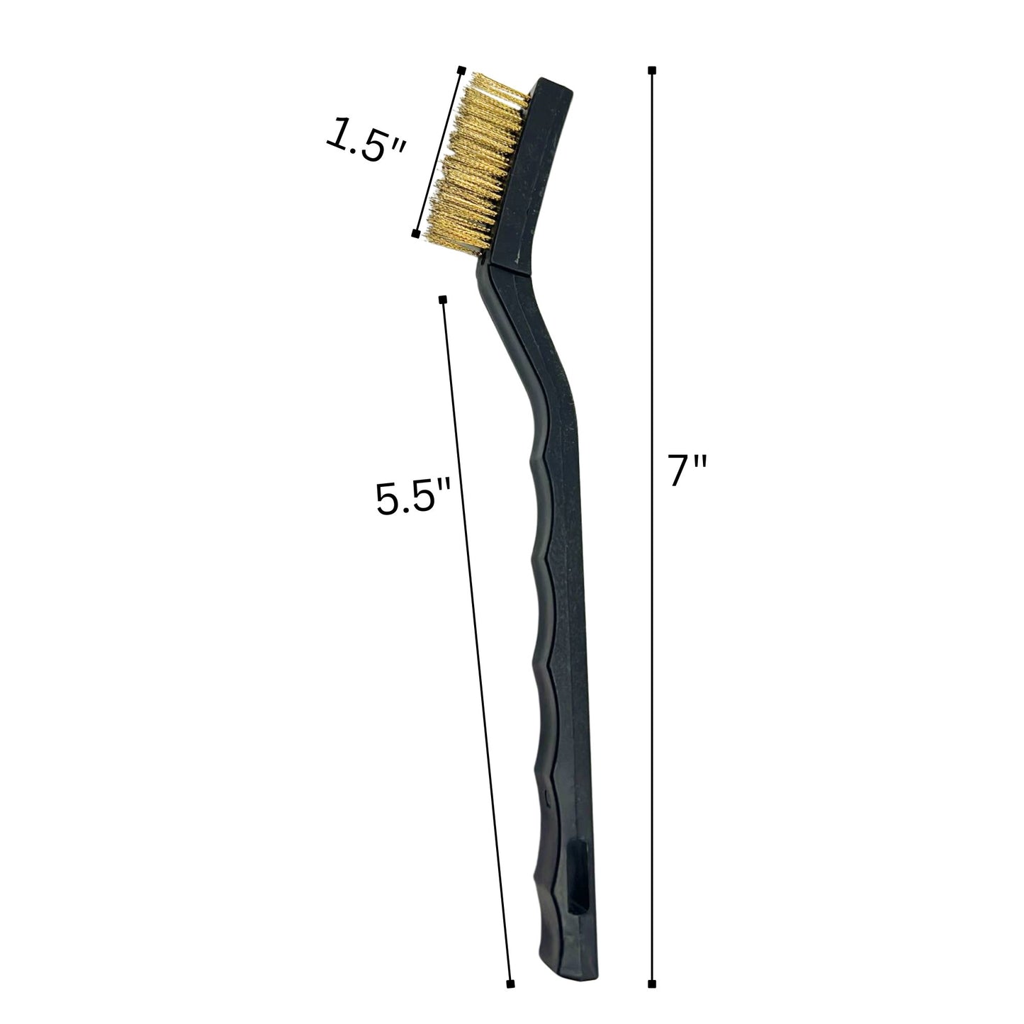 Brass, Stainlesssteel Multi-Purpose Wire Brush Set with Curved Handle Grip