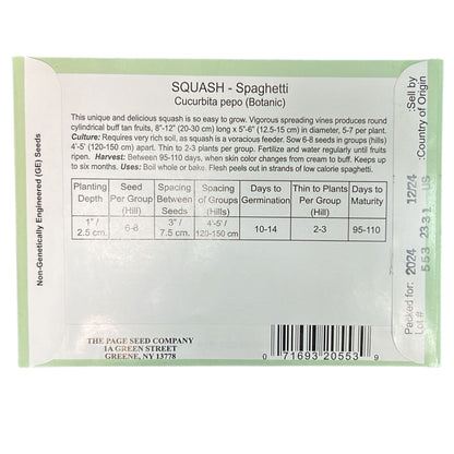 Valley Greene 1G Squash Spaghetti Seeds