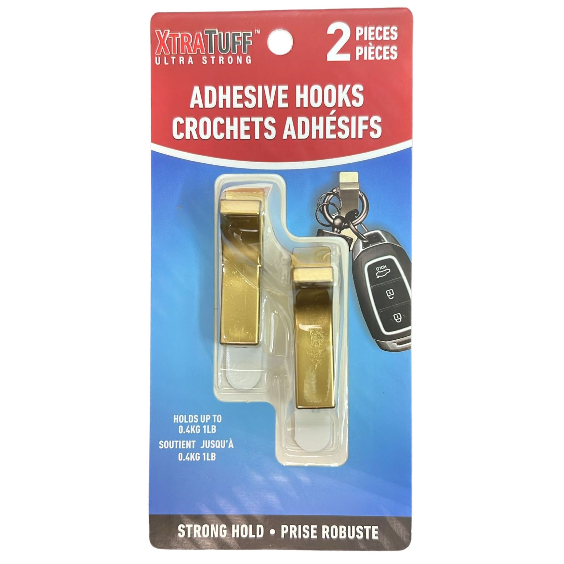 2" Adhesive Golden Hooks