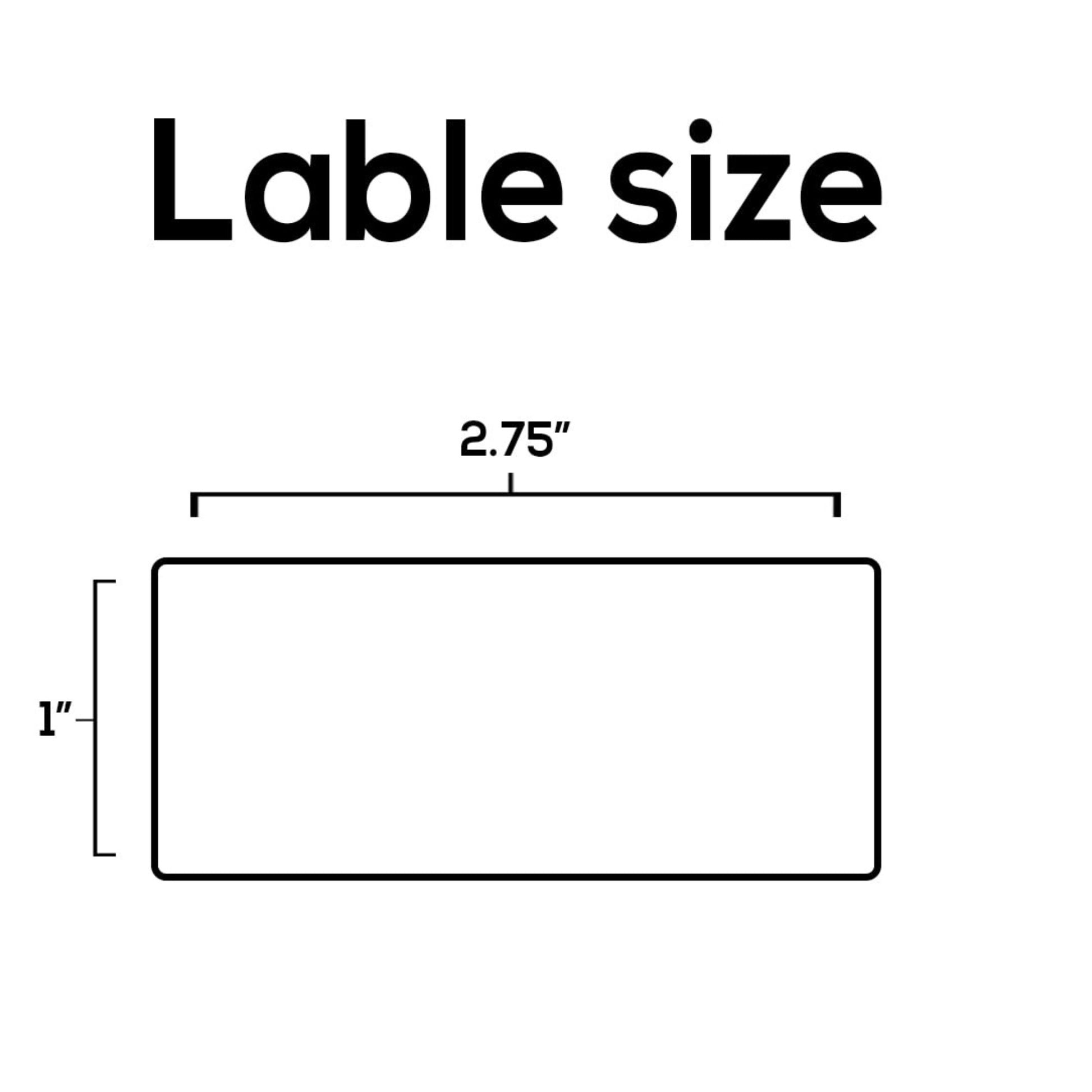 1" x 2.75"  Multipurpose White Lables:
