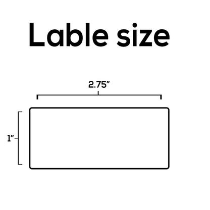 1" x 2.75"  Multipurpose White Lables: