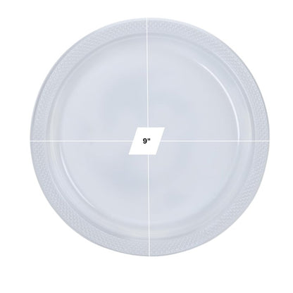 Disposable 9" Clear  Diner Plastic Plates