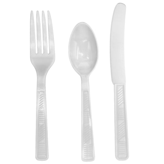 Disposable White Combo Cutlery Set