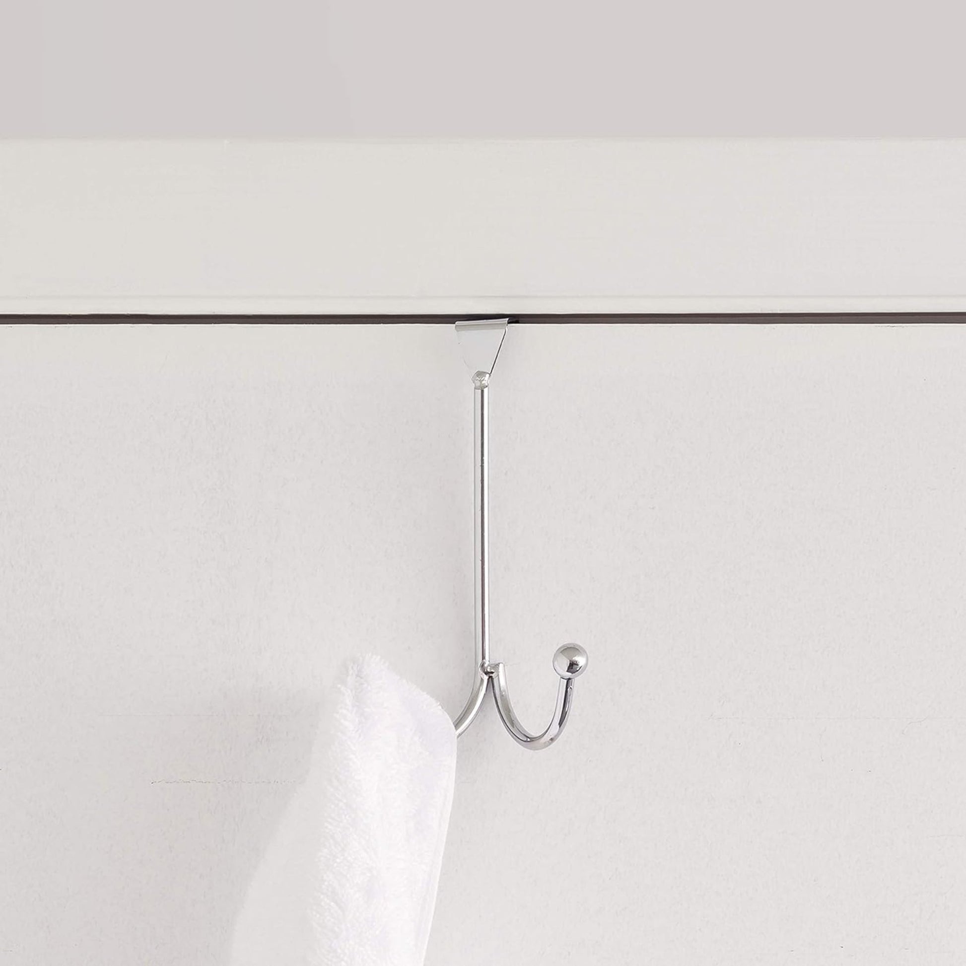 Two Prong Stainless Steel Over-the-Door Hook 1CT