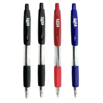Elite Series Assorted Gel Ballpoint Pens – 1.0mm Bold Bullet Tip