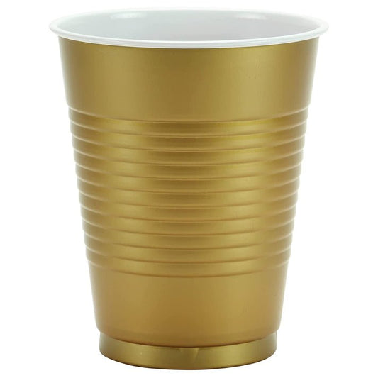 Disposable 18oz Gold Plastic Cups