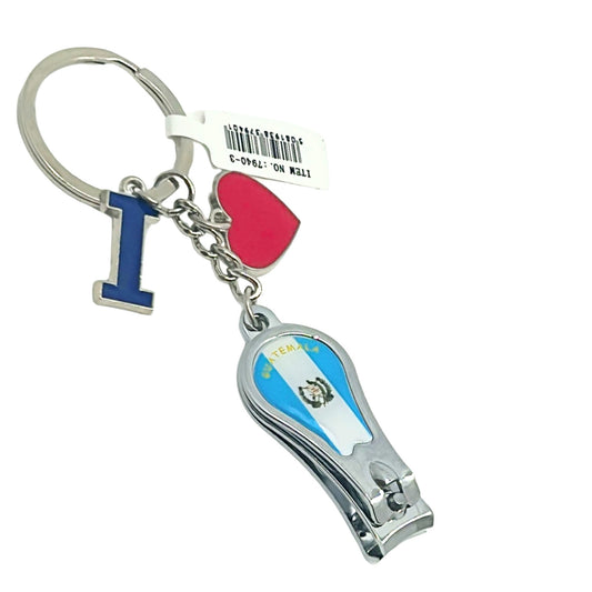 Guatemala Flag Key Chain with Nail Clipper– Compact, Dual-Purpose Grooming Tool