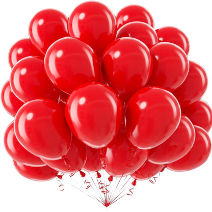 Helium-Quality Natural Latex Balloons  Red, Safe for Age 8+ – Bold Party & Event Decorations