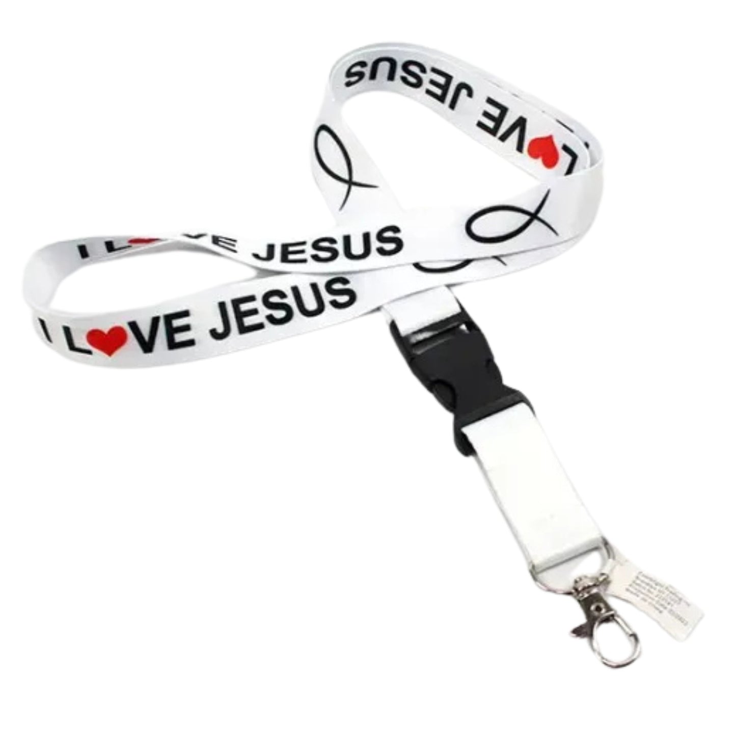 "I Love Jesus" Lanyard Keychain with Quick Release – Neck Strap for Keys, ID Cards, and Bad