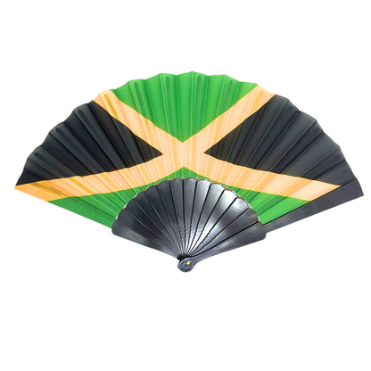 Jamaica Flag Hand Folding Fan