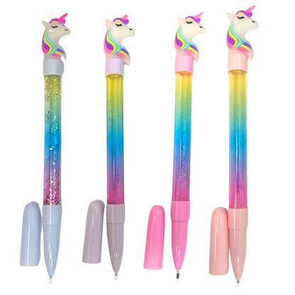 Unicorn Glitter Blue Ink Pen