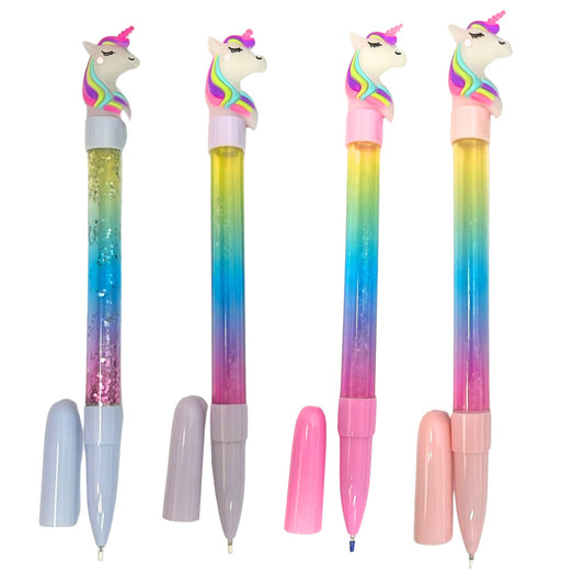 Unicorn Glitter Blue Ink Pen