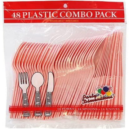 Disposable Pink Combo Cutlery Set