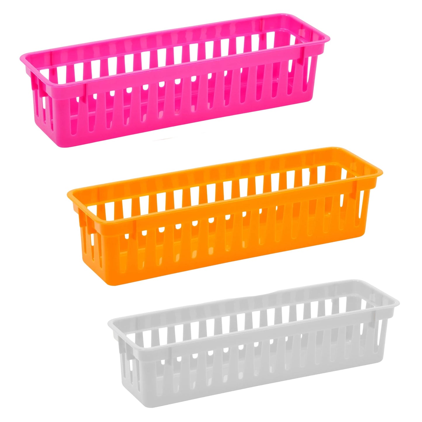 Rectangular 10.3"x3.25"x2.37" Slim Plastic Organizer 1CT