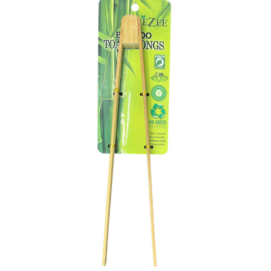 12" Bamboo Serving Tongs