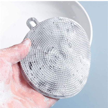 4.3" Round Silicone Sponge Scrubber